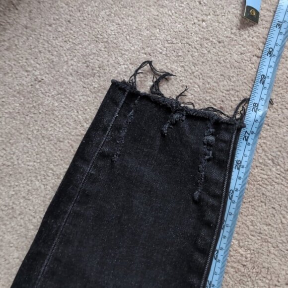 Zara Raw Hem Skinny Retro 70s 80s Moto Biker Style Jean's 6 - Picture 6 of 7